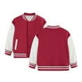 thumbnail image 4 of Vividxx Girls Jacket Child Boys Girls Fall Spring Long Sleeve Color Block Baseball Coat Top Clothes Fall Outerwear Jackets 11-12 Years, 4 of 4
