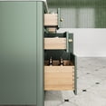 thumbnail image 5 of 48" Green Freestanding Single Sink Bathroom Vanity with Engineered Marble Top | Fully assembled solid wood cabinet with dovetail drawers and moisture-resistant finish, 5 of 18