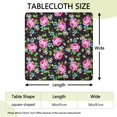 thumbnail image 2 of Pioneer Flower Floral Print Pattern Square Fitted Tablecloth with Elastic Edge,Square Table Cover,Washable Elastic Table Cover for Home Kitchen Party Decor 36"x36", 2 of 6