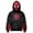 Watermelon Red, variant on Unisex Spider Superhero Zip Up Hoodie, Full Mask Plush Fleece Halloween Cosplay Sweatshirt Jacket with Pockets, Red, 150