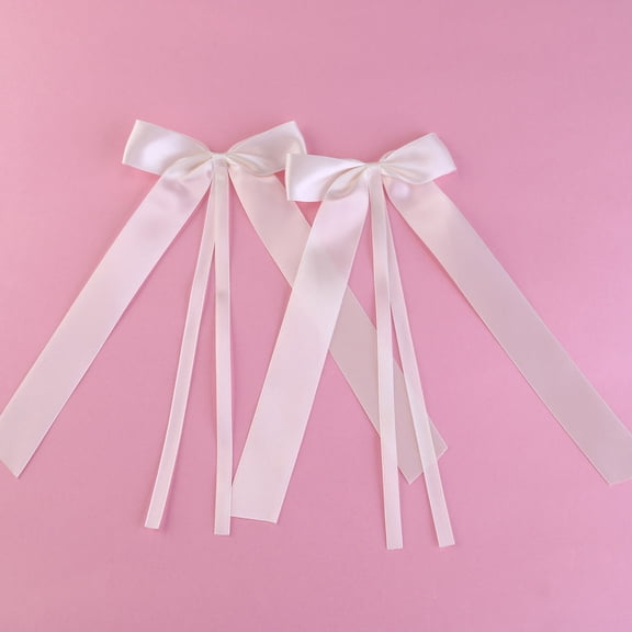 NUOLUX 50pcs Wedding Chair Bows Satin Chair Sashes Bows Ivory Wedding Decoration