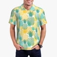 thumbnail image 3 of Balery Pineapples1 Printed Men’s Short Sleeve Polo Shirt, Midweight Men's Shirt,Golf Polo shirts -Small, 3 of 9