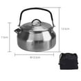 thumbnail image 2 of Lightweight 0.8L Stainless Steel Camping Kettle - Fast Heating & Portable!, 2 of 9