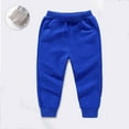 thumbnail image 1 of Boys Girls' Casual Solid Color Warm Thickened Long Pants, 1 of 5