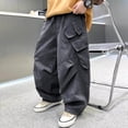 thumbnail image 6 of oqasdz Boys Cargo Pants Straight Leg Joggers Baggy Trousers for Kids Teen Athletic Playwear Versatile Casual Dailywear, 6 of 6