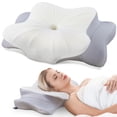 thumbnail image 1 of Almohada Cervical de Espuma viscoelástica, Almohadas ergonómicas ortopédicas de Apoyo contorneadas para Personas Que Duermen de Lado, Boca Abajo y Boca Arriba, 1 of 7