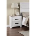 thumbnail image 4 of Newboti Furniture White Color 1pc Nightstand Paper veneer Bedroom Furniture 2-Drawers Bedside Table 10221, 4 of 7