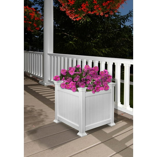 Cardiff 15" x 15" Square Vinyl Planter Pot Box Walmart.ca