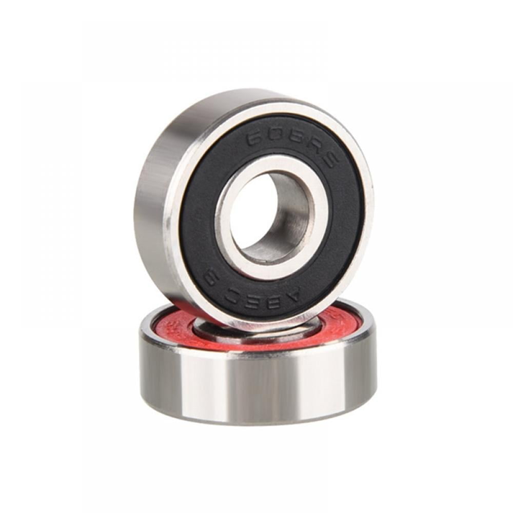 Miniature Ball Bearings Double Rubber Sealed Deep Groove 608RS ABEC-9 Bearings for Skateboards Scooters Red 10PCS 
