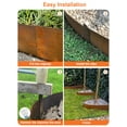 thumbnail image 4 of Vinci Landscape Edging Border, 40" L x 4" H 3Pack 10FT Total Rusted Corten Steel Garden Edging with Spikes, Sturdy Elegant Metal Lawn Broder for Flower Beds, Pathways, Paver Edges and Yard, 4 of 10