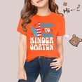 thumbnail image 2 of Gbsyewxs Kids Boys T-Shirts Short Sleeve Letter Graphic Tshirts For Boys Crew Neck Casual Children Tees Size 5-6 Years Orange, 2 of 7