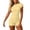 Yellow, variant on Besolor Short Sets for Women Summer 2 Piece Stretch Slim Crewneck Short Sleeve Tops with Shorts Comfy Gym Yoga Athletic Set(X-Large,Yellow)