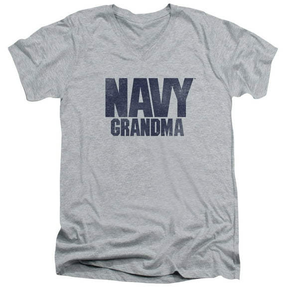 Navy - Grandma - Slim Fit V Neck Shirt - XX-Large