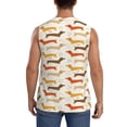 thumbnail image 4 of Fotbe Dachshund Men's Camiseta sin Mangas Estampada para Hombres, Playera Casual para Gimnasio, Entrenamiento, Playa-Large, 4 of 7