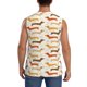 thumbnail image 4 of Fotbe Dachshund Men's Camiseta sin Mangas Estampada para Hombres, Playera Casual para Gimnasio, Entrenamiento, Playa-X-Large, 4 of 7