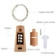 thumbnail image 2 of Fiudx Luces para Botellas de Vino, 10 Led Blanco Cálido, Cable de Cobre Flexible, Batería Incluida, Decoración para Fiestas, Iluminación Romántica, Decoración Creativa Del Hogar, 2 M de Largo, 20 Bom, 2 of 6