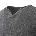 thumbnail image 7 of Dagugfen T Shirts for Men Ribbed Knit Comfy Short Sleeve Notch Neck Stretchy Loose Breathable Tops Solid Color, 7 of 7