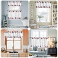 thumbnail image 3 of Kitchen Window Curtains Valance and Tier Set, USA Flag Red Blue Star Rod Pocket Tier Curtains and Valance 3 Piece Set, American Independence Day Theme Window Treatment for Bedroom Living Room, 3 of 9