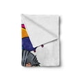 thumbnail image 2 of Hedgehog Soft Flannel Fleece Blanket, Smiling Animal with Spikes and Scarf Rainbow Colored Umbrella Walking Winter Theme, Cozy Plush for Indoor and Outdoor Use, 50" x 60", Multicolor, by Ambesonne, 2 of 6