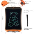 thumbnail image 3 of 8.5 Pouces Tablette Graphique pour les Enfants, Portable Réutilisable Effaçable Ewriter, Aîné Message Board, Doodle Board Écriture Numérique pour 5-9 Ans Garçons École (Orange), 3 of 8