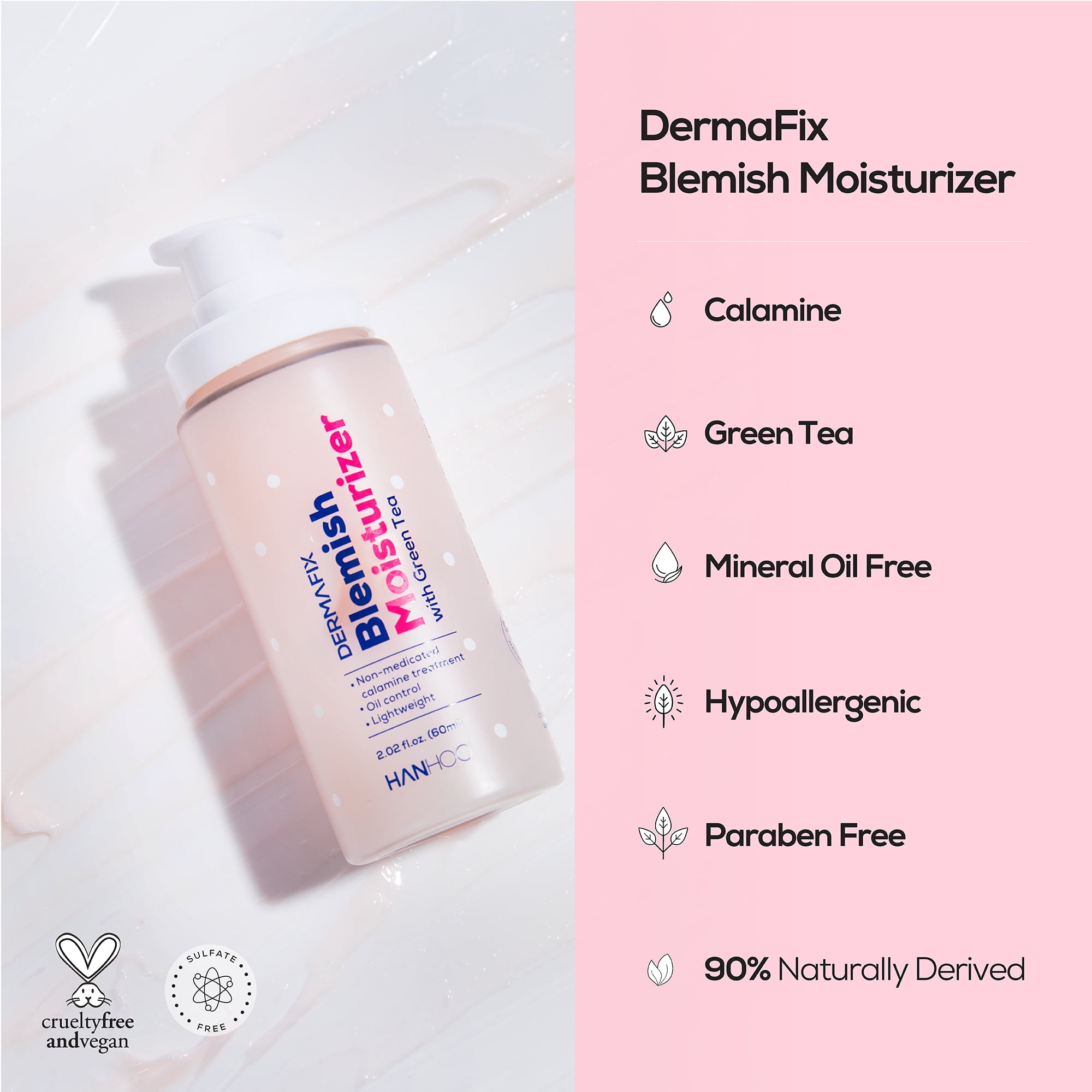 Hanhoo Dermafix Blemish Collection, Daily Blemish Care Kit with Blemish Toner 6.76 oz, Blemish Moisturizer 2.02 oz, and Sheet Mask 4 ct