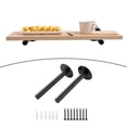 thumbnail image 4 of de 2 soportes de estante negro soportes de decoración para hogar DIY estante de montaje en pared soporte de equipo de decoración - Ronda de 25cm Redondo 25cm Colco Soportes para repisas flotantes, 4 of 8