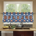 thumbnail image 4 of Yayeee Kitchen Curtains Tier Set of 2 Light Filtering 57"x24" Over Sink Window Panels, Modern Color Circle, 4 of 7