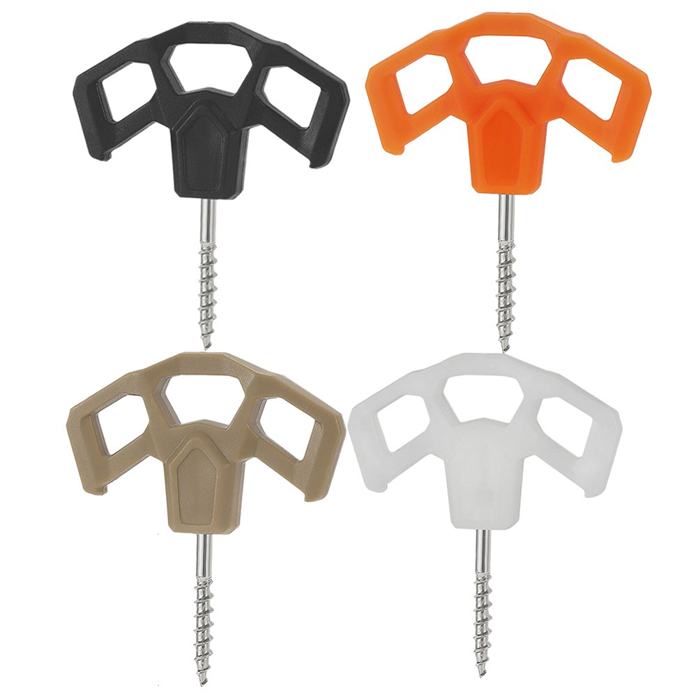 BCLONG Outdoor Camping Luminous Tent Peg Screw Peg Nail Rope Tree Decking Travel Peg