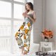 thumbnail image 5 of Balery Giraffes Head Pantalones de pijama para mujer, pijamas ultraligeros, pantalones de estar por casa-3X-Large, 5 of 6