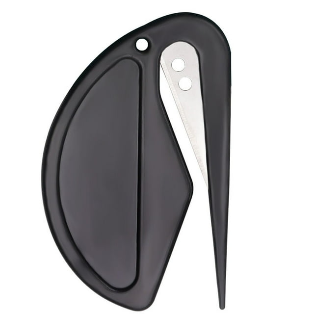 Black Plastic Letter Opener Mail Envelope Document Paper Slitting Tool Office Utility Black #B88WL