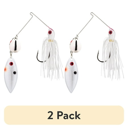 (2 pack) Strike King Red Eye 3/8 oz Spinnerbait Lure White