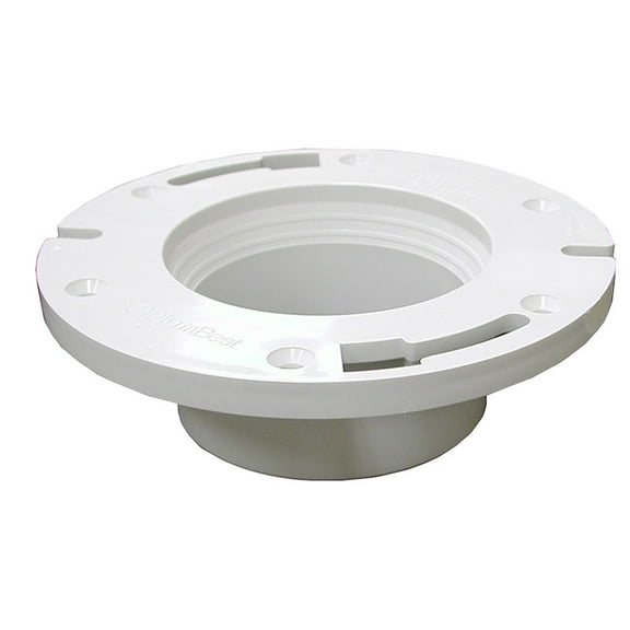 Jones Stephens C51340 3 X 4 Pvc Flat Closet Flange - White