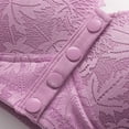 thumbnail image 3 of DuoJiaJ Bras for Women Front Closure No Underwire Comfort Wireless Snap Closing Bra Purple, 3 of 4