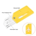 thumbnail image 6 of Uxcell Silicone Luggage Tags Travel Identifier Card Holder Labels 3.54"x1.97" 2 Pcs Yellow, 6 of 7