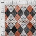 thumbnail image 2 of oneOone Cotton Silk Rust Brown Fabric Argyle Sewing Craft Projects Fabric Prints By Yard 42 Inch Wide, 2 of 4