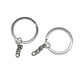 thumbnail image 4 of Conector de llavero perfecl Paquete de 12 de plata de 30 mm con cadenas de 20 mm Cadena de llavero dividido, 4 of 8