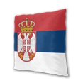 thumbnail image 2 of Pack of 2 Decorative Throw Pillow Covers Wave Serbian Flag Square Cushion Case Pillow Cases Set 22"x22", 2 of 7
