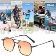 thumbnail image 5 of Gafas de sol de moda, gafas de sol personalizadas de doble haz para tiro callejero, hechas de metal, 5 of 5