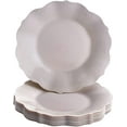 thumbnail image 1 of Vintage Embossed Plastic Salad Plates for Party - 10 PC - Heavy Duty Disposable Dinner Set - 8.75” - Fine China Look Dishes - Perfect for Baby Showers, Weddings and Events - Cream - Chateau Collection, 1 of 2