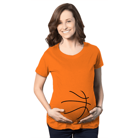 Maternity Basketball Bump Announcement Funny Pregnancy Gift Tee for
