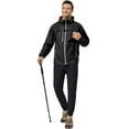 thumbnail image 6 of Little Donkey Andy Men’s Lightweight Windbreaker Jacket Breathable Windproof Hooded Wind Coat Hiking Running Golf Outdoor Travel Black 3XL, 6 of 7