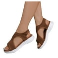 thumbnail image 4 of Clear Sandals for Women, Women Solid-Color Casual Fashionable Hollow Low-Heel Sandals, 4 of 5
