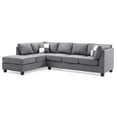 thumbnail image 3 of Glory Furniture Malone Microsuede Sectional in Gray, 3 of 6