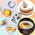 thumbnail image 3 of 12 Pieces English Muffins Rings, Muffin Tart Rings Double Rolled Tart Ring Stainless Steel Crumpet Rings Molds Cake Mold, 3 of 7