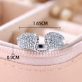 thumbnail image 4 of LINXIQIN Women Round White Moissanite Stone Wings Design Ring, 4 of 9
