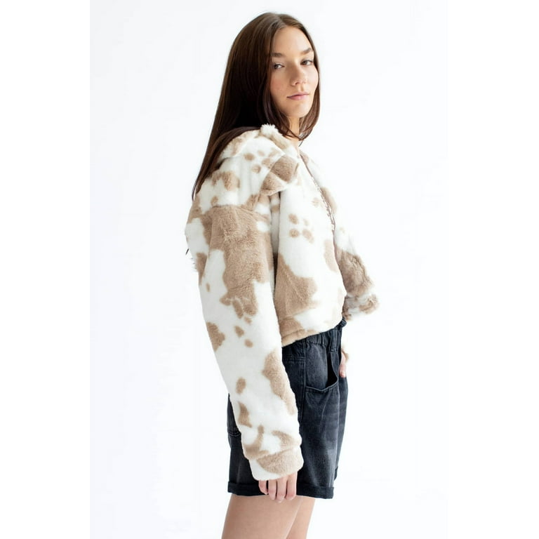 Cow fur coat discount