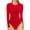 Red, variant on Crew Neck Long Sleeve Bodysuits for Women Round Neck Fitted Tops,Size S-XXL