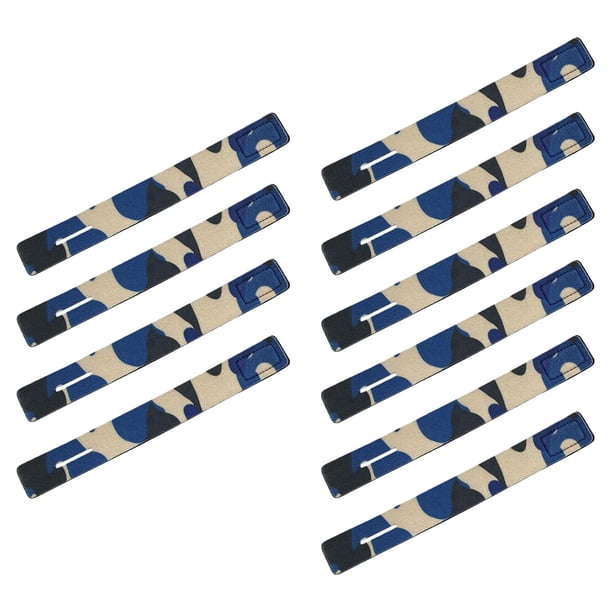 10 piezas de bridas para cañas de pescar, correas para cañas de pescar, soporte para cañas de pescar camuflaje