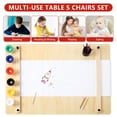 thumbnail image 5 of Living and Learning Kids' Art Table and Stool Set, Toddler Craft and Play Wood Activity Table With Storage Bins, Drawing Desk, Kids Activity Table and Study Table, 5 of 7