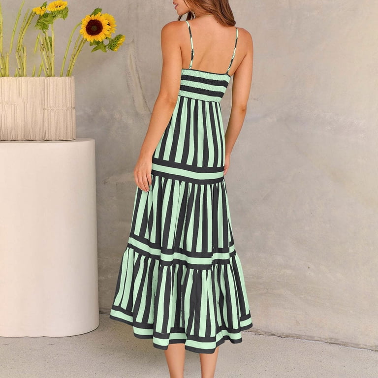 Njagoc3 Sophisticated Womens Collarless A-Line Dress with Pure 